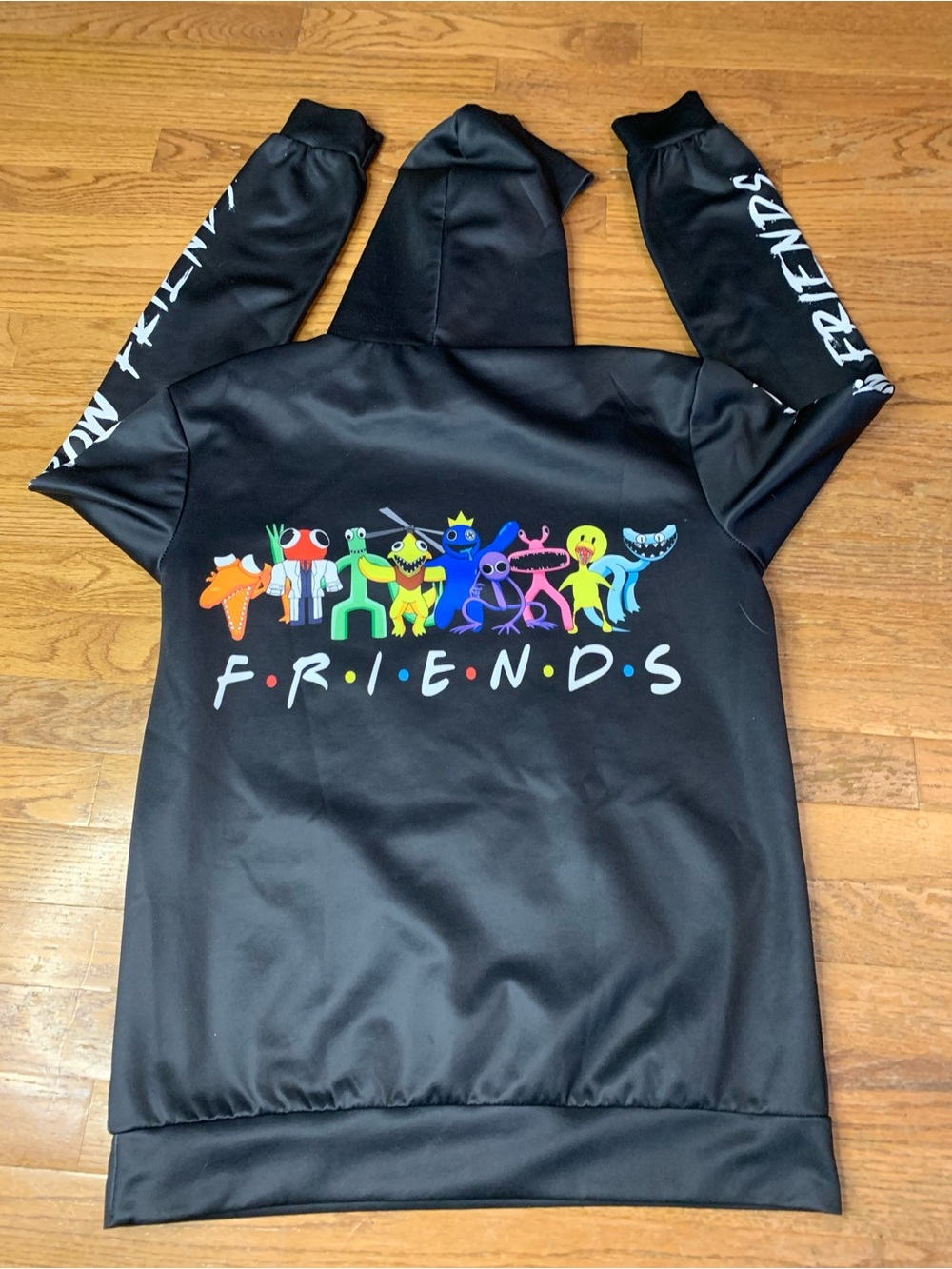 Roblox Rainbow Friends Graphic Hoodie Black Pullover Unisex Youth XL - Picture 4 of 7